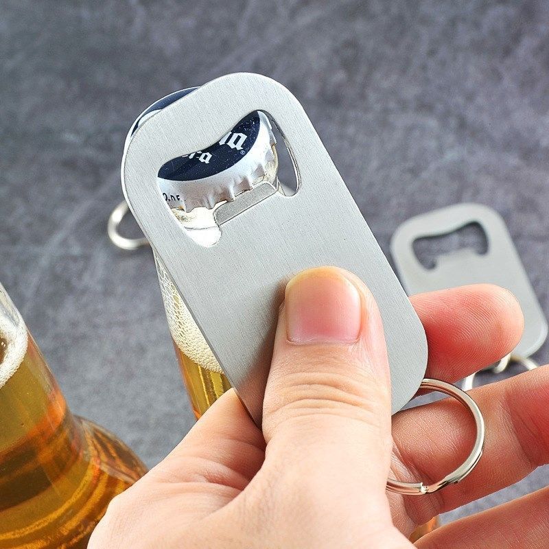 创意不锈钢开瓶器 简约时尚汽水饮料起子 钥匙扣啤酒开瓶器