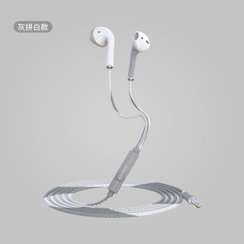 新款通用耳機线控耳机重低音游戏音乐耳机适用苹果安卓华为有线耳