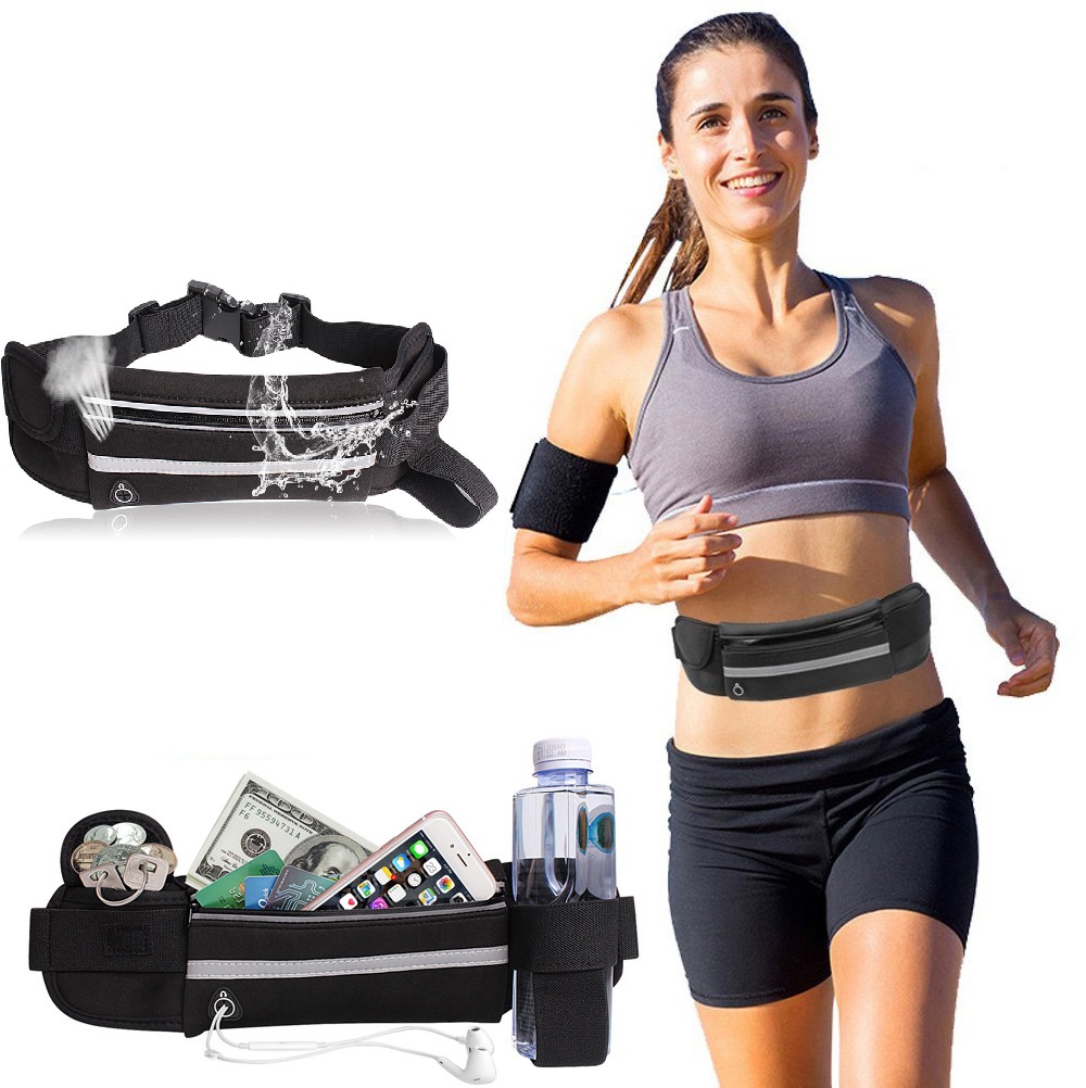 马拉松健身腰包休闲运动跑步腰包隐形贴身防水手机包骑行水壶包